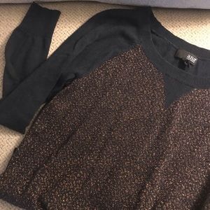 Navy & Metallic Sweater